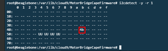 Update the Firmware of Motor Bridge Cape