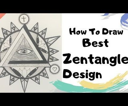 How to Draw Best Zentangle Illuminati for Beginners