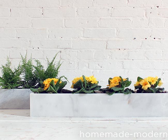 HomeMade Modern DIY Marble Planters