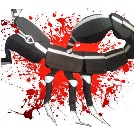 Gigantic Cardboard Battling Scorpions