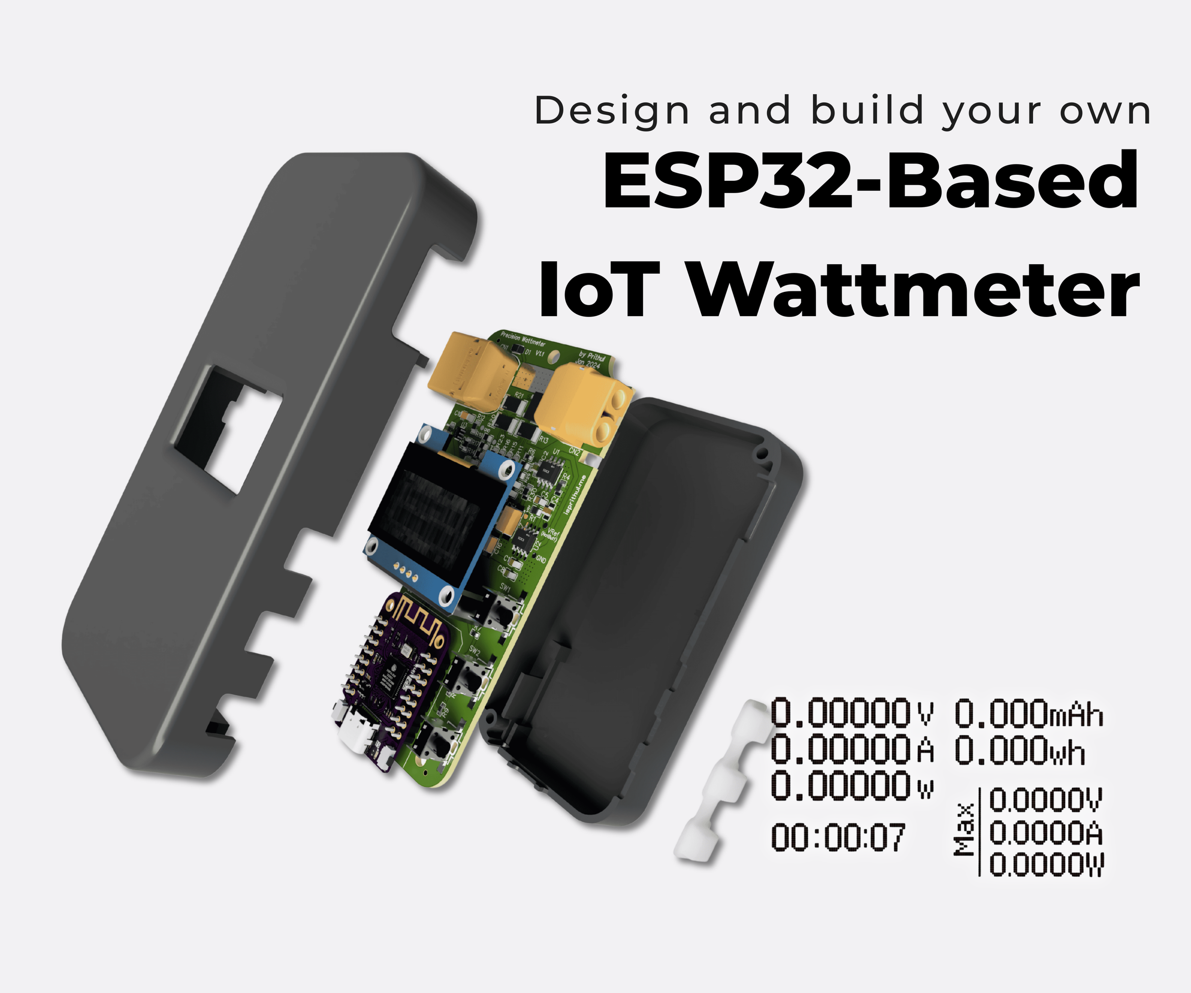 Designing an ESP32 Based Wattmeter: a Beginner's Guide to Sensor Based Product Design