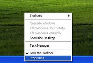 Hiding the Task Bar