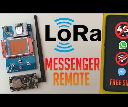 LoRa Remote Control Messenger With a 1.8" TFT for Distances Up to 8km