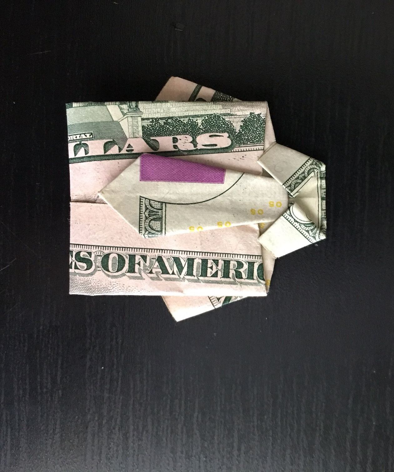 Dollar Bill Origami: Shirt & Tie