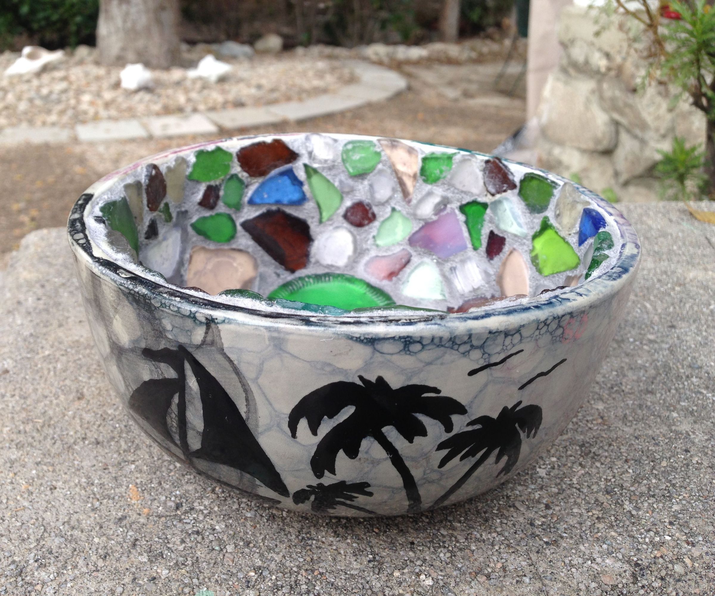 Sea Glass Mosaic Bowl