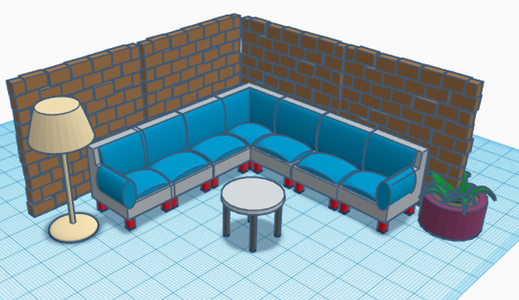 How to Make a 3D Living Room in Tinkercad