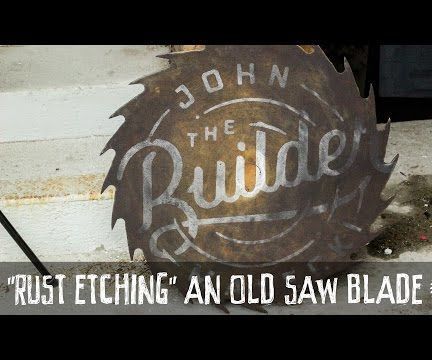 Rust Etching My Logo on an Old Saw Blade