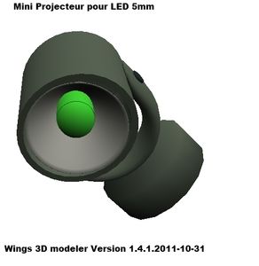 DIY LED Mini Projector for Illumination Models