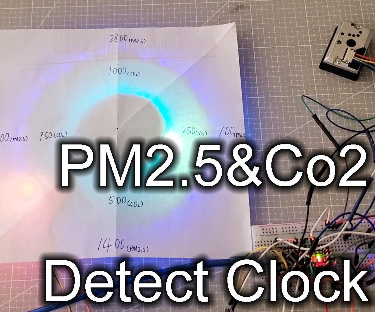 How to Make MP2.5 & Co2 Detect Wall Clock for Indoor Using Arduino, MG811, GP2Y1014AU Sensor