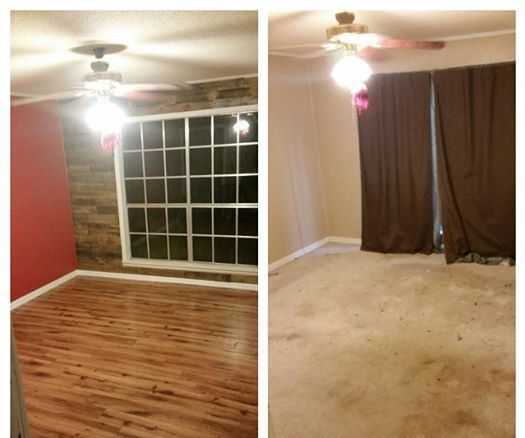 Pallet Wall Before & After