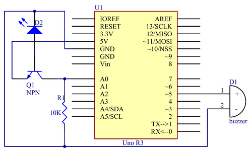 Light Alarm : 4 Steps Circuit Diagram