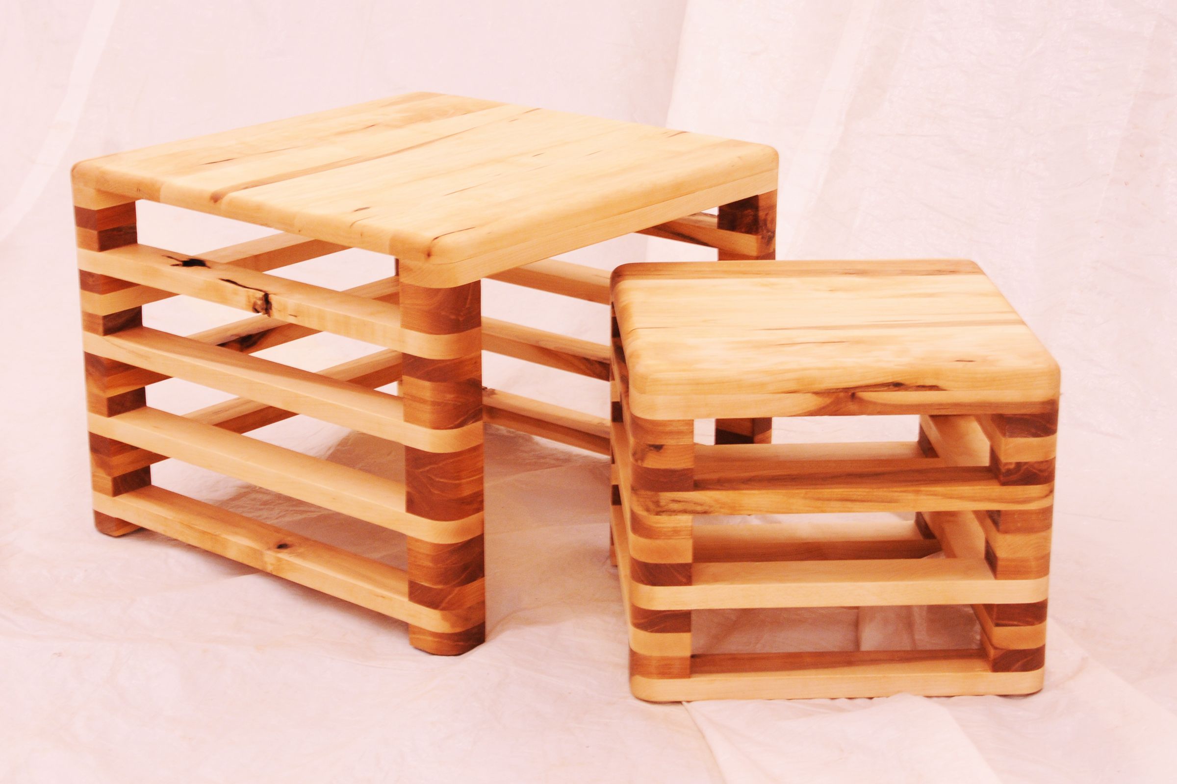 TAB, Small Table and Stool by Samuel Bernier