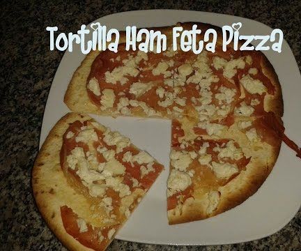 Tortilla Ham Feta Pizza Recipe