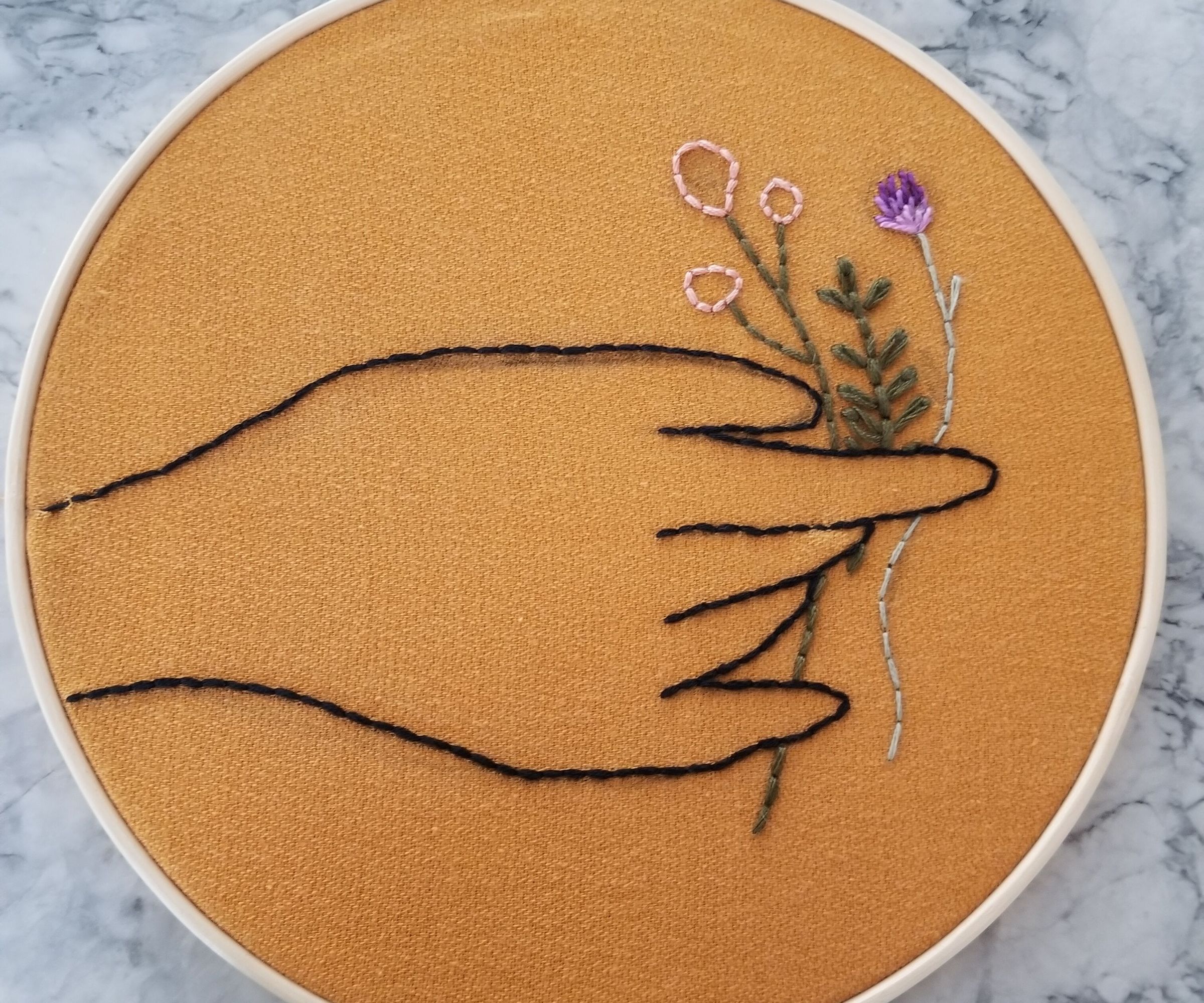 Embroidered Hand