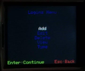 Add Login to SD Card