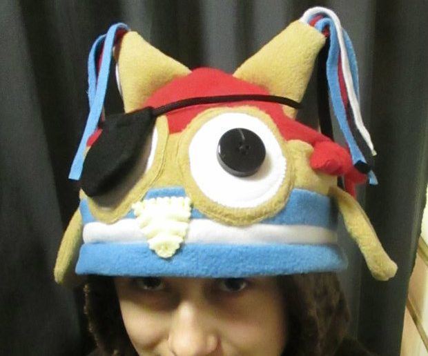 Fleece Pirate Owl Hat 