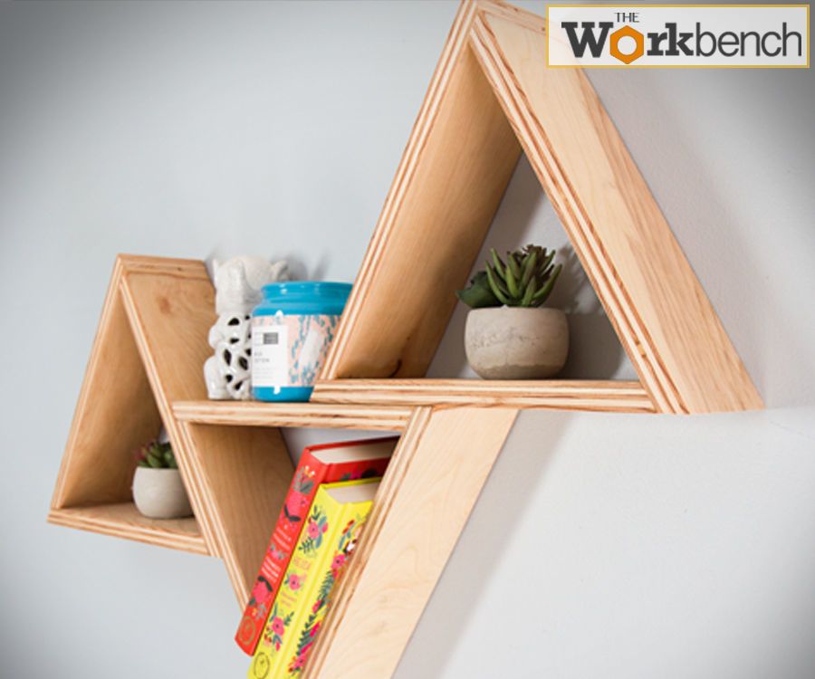 DIY TRIANGLE SHELVES < $20