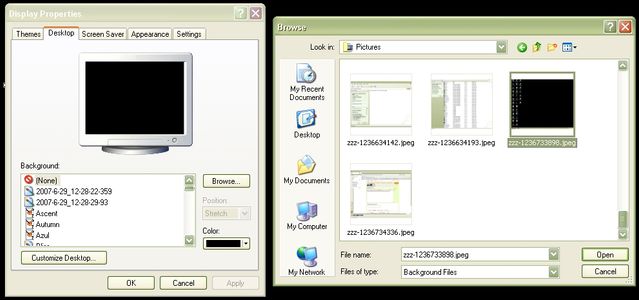 Involuntary Change of Background