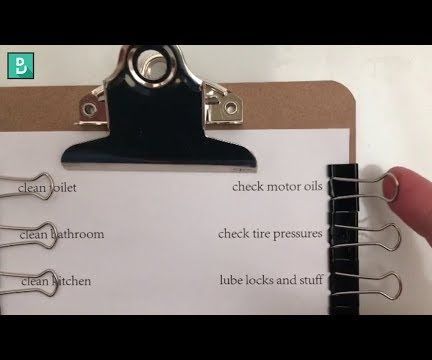 Binder Clip Checklist, Reusable & Pen-free