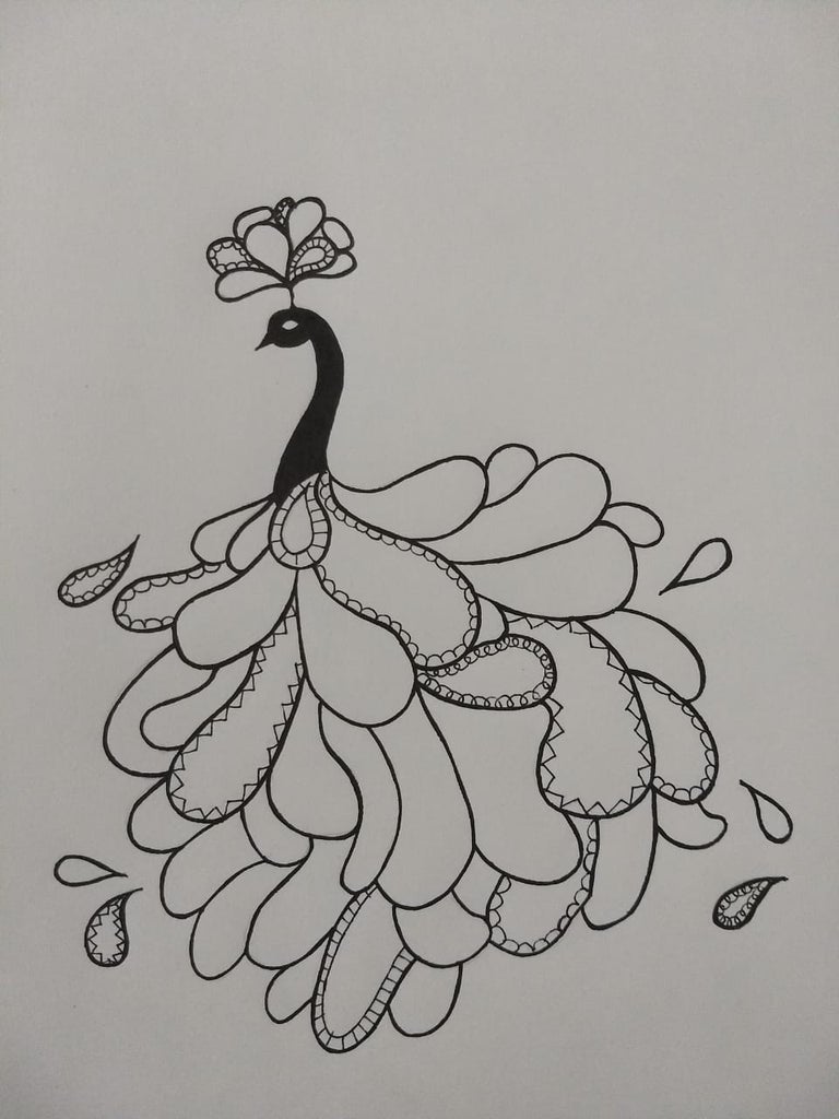 Inner Beauty of a Peacock - From Pen, Pencil and Paper : 3 Steps ...