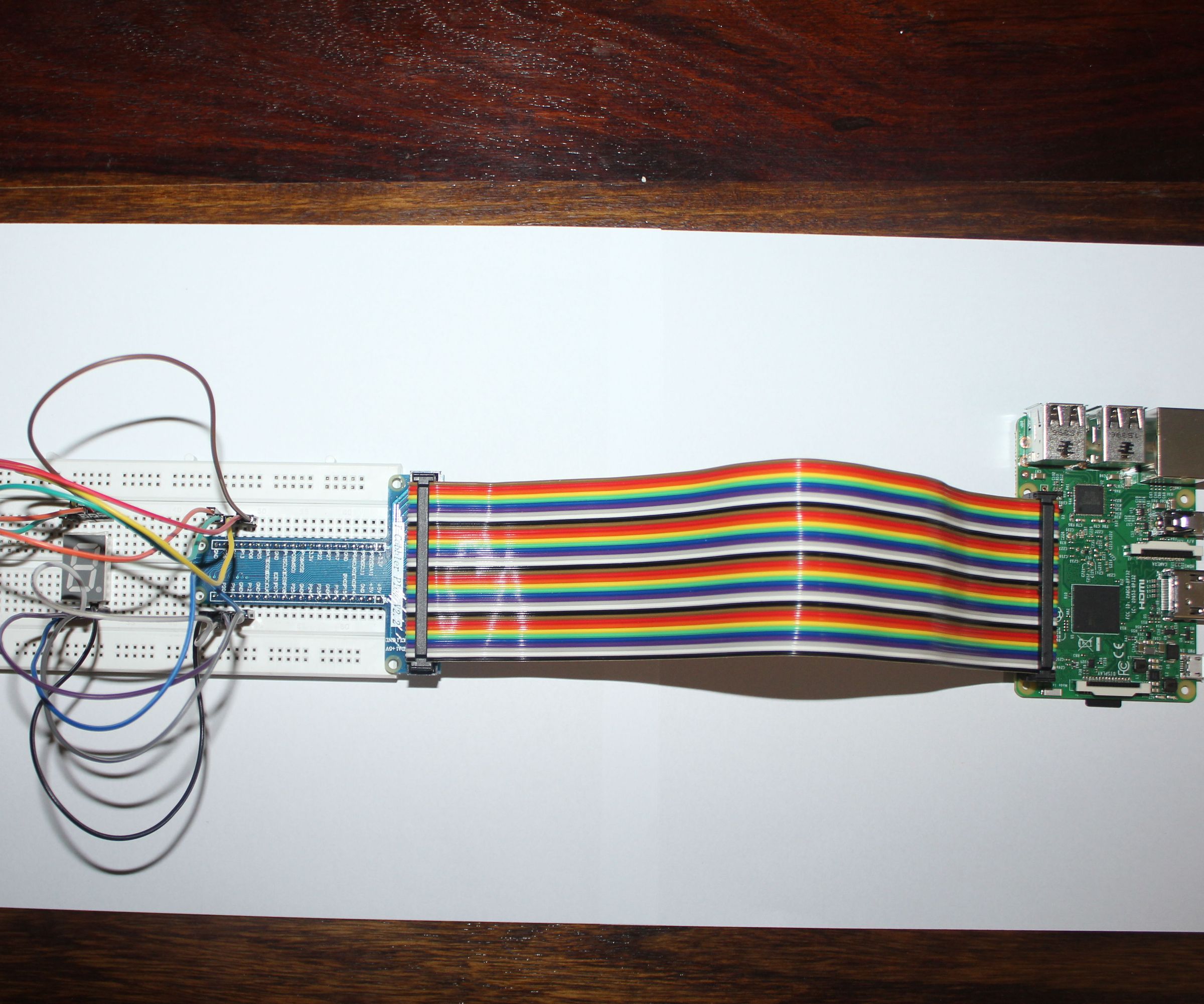 Count Down on 7 Segment Display W/RPi 3