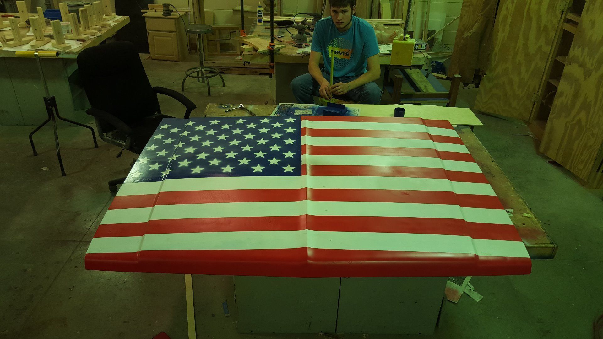 American Flag Hood