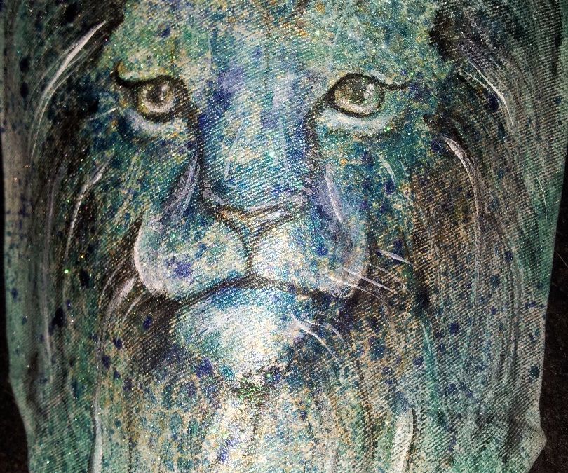 Glitter Wild Cat Tote