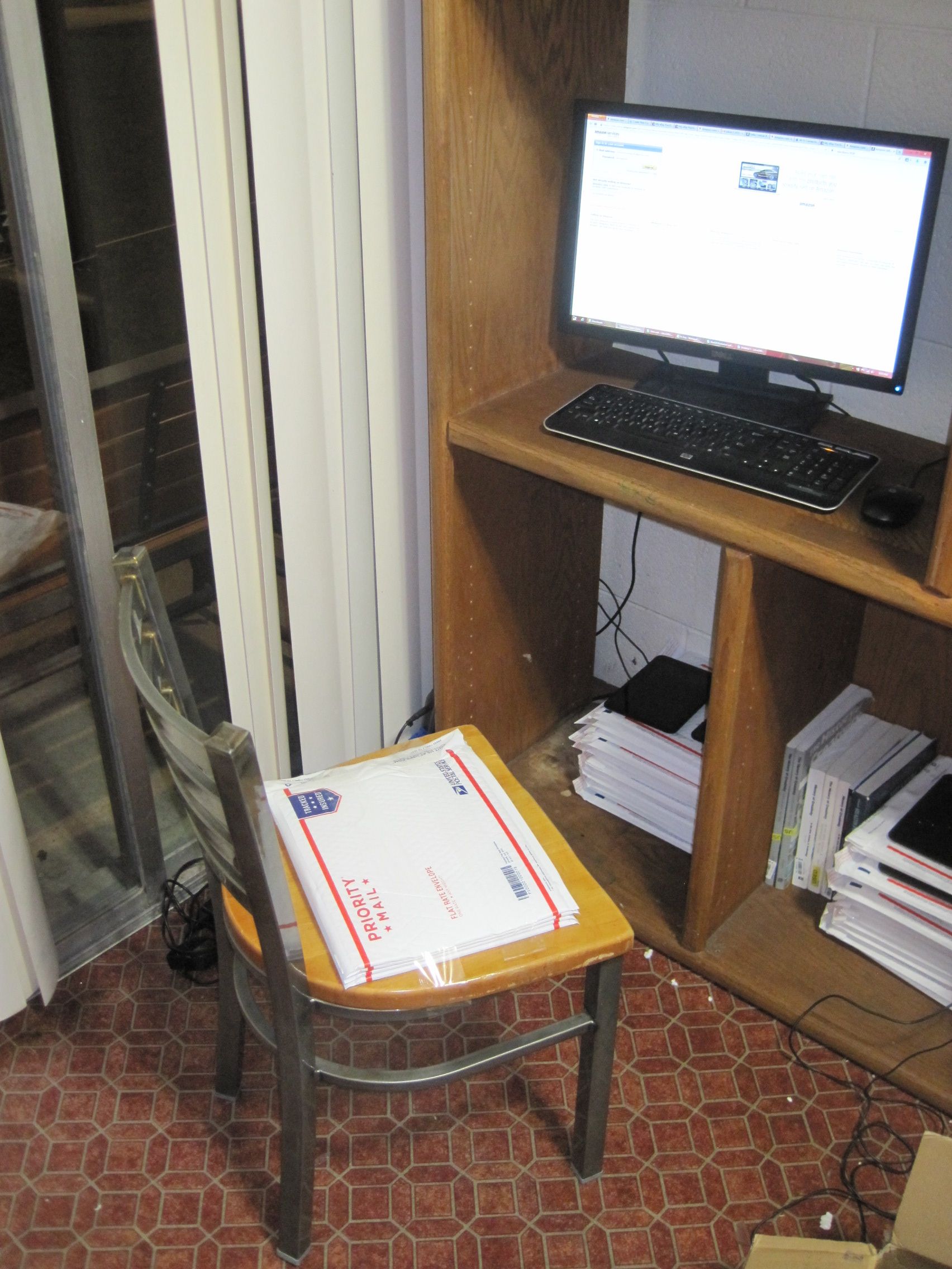 Seat/Chair Cushion Made From USPS Priority Mail Padded Flat Rate Envelopes