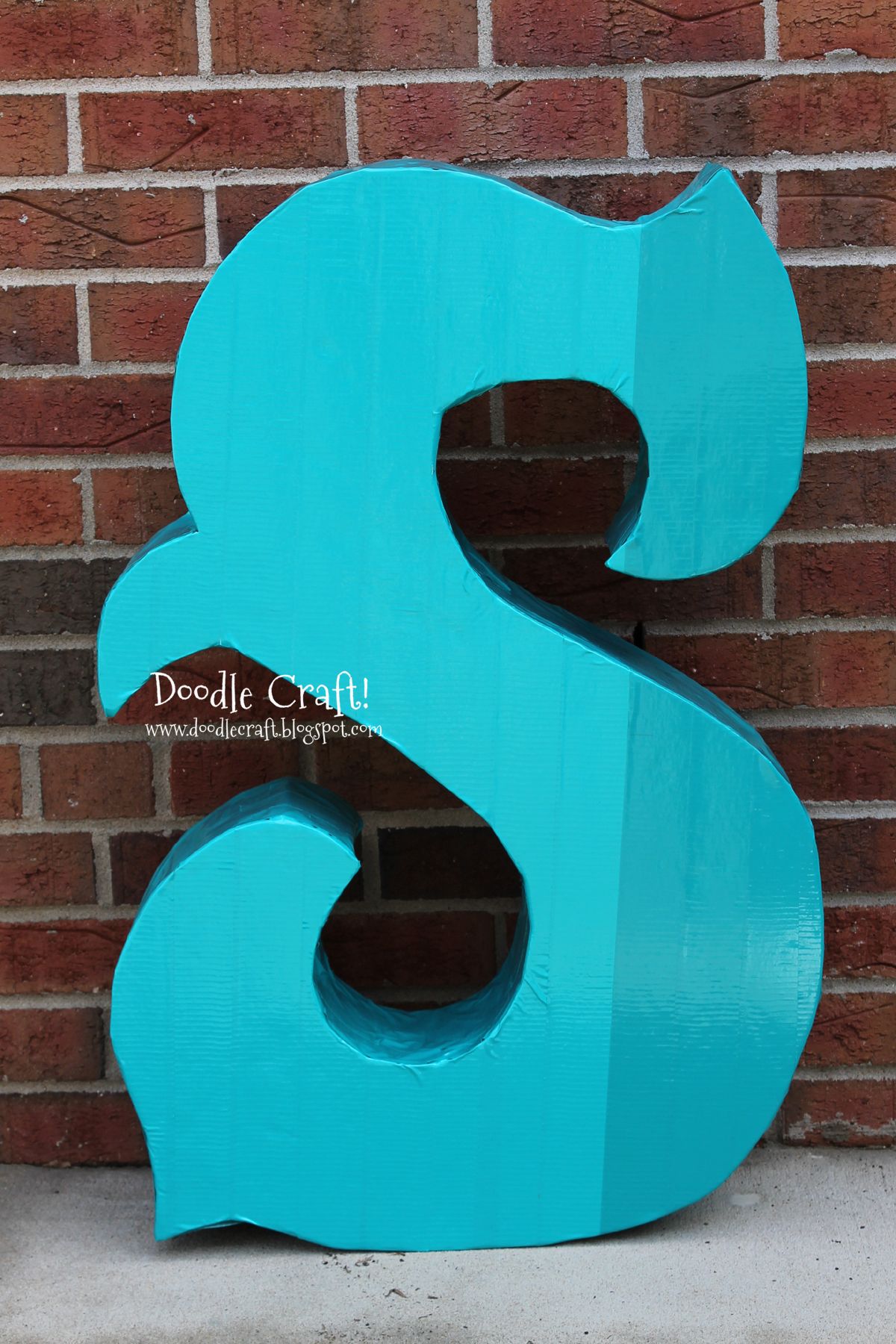 Giant Monogram Prop Made With Duct Tape and Cardboard!