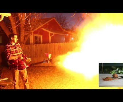 DIY Dry Powder/Dust Flame Thrower (Dust Explosion)