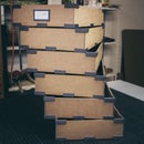 Storage Boxes Made Out of Cardboard and 3D Printed Parts (Update 2019-08-05)