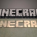 3D burned/carved wooden Minecraft logo