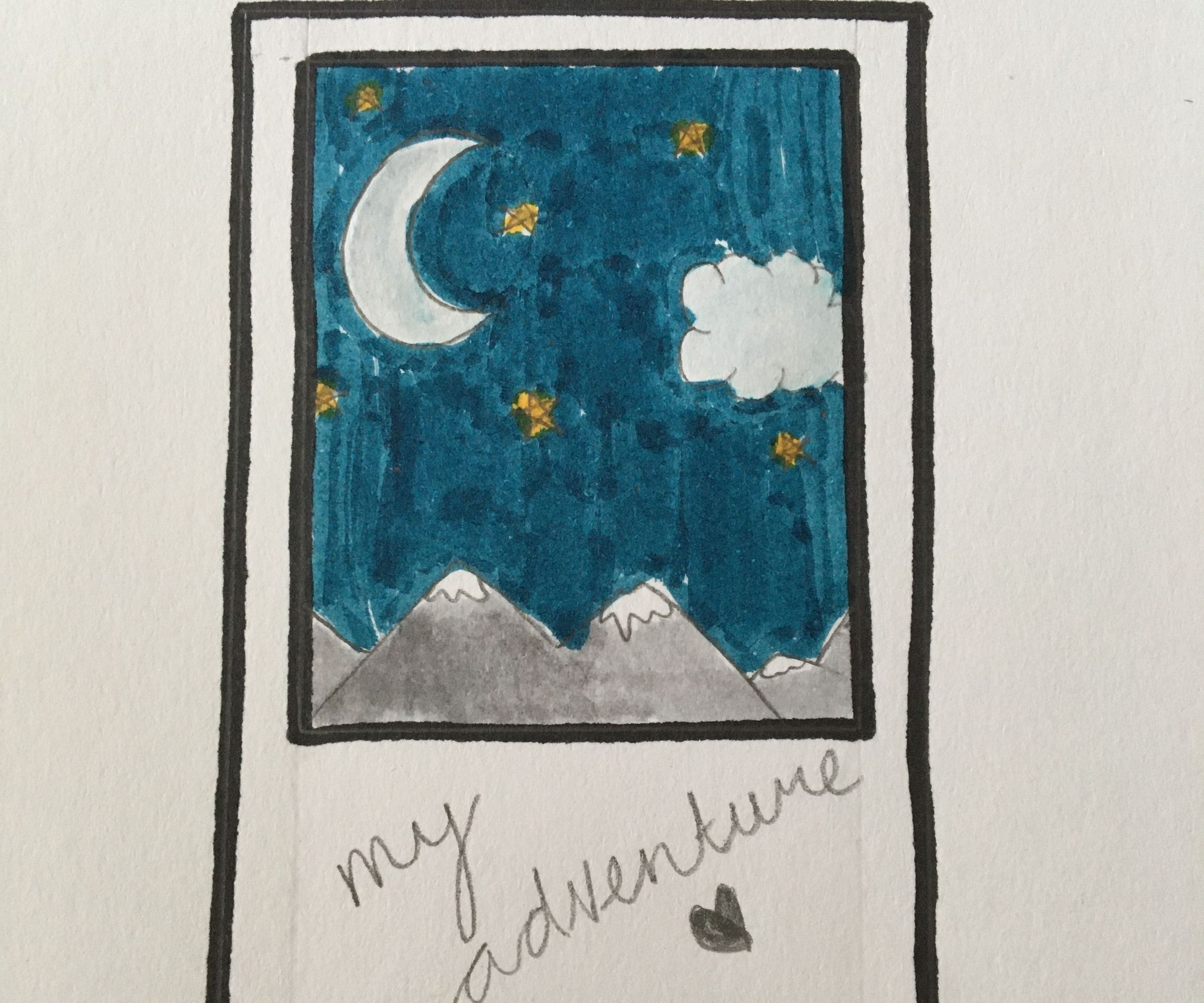Polaroid Space Drawing