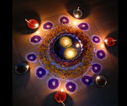 How to make Flower Rangoli