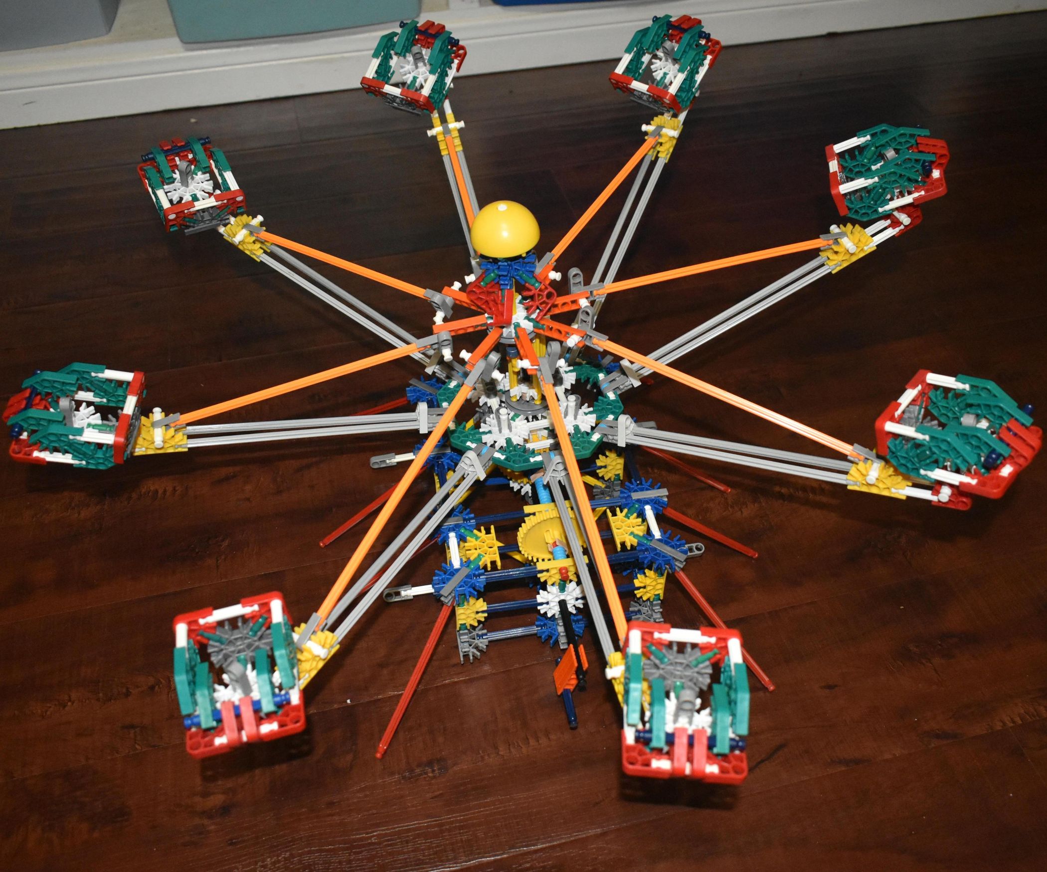 K'nex Octopus Fair / Carnival Ride Knex W/ Set Up & Disassembly Process ...