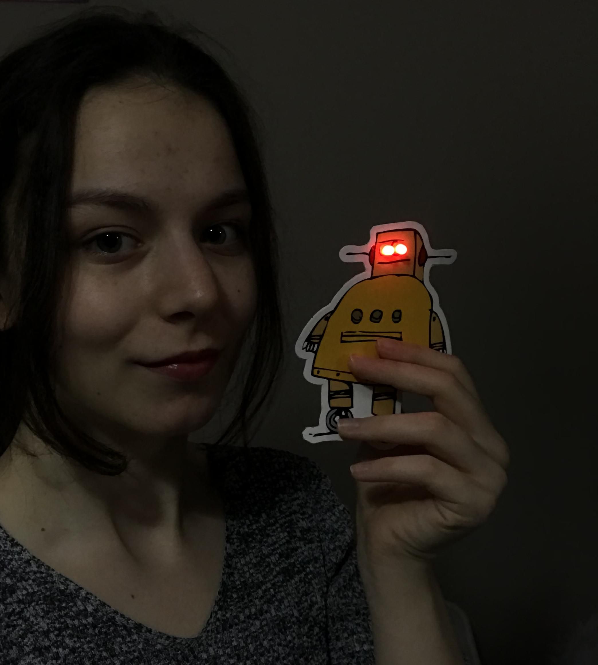 LIGHT UP YOUR ROBOT CARD