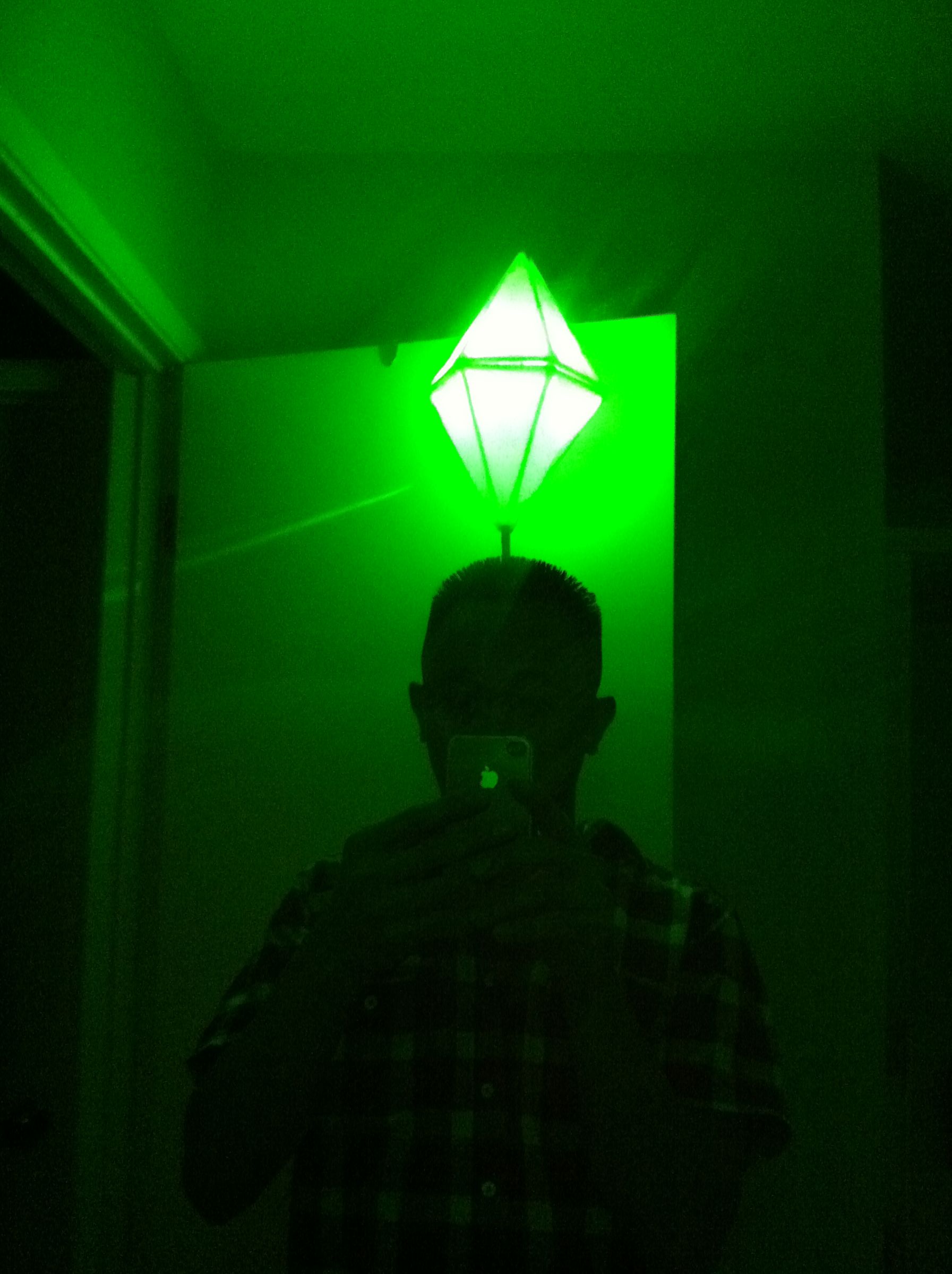 LED Light Up Sims PlumbBob Costume (That Green Pylon Above Their Head)