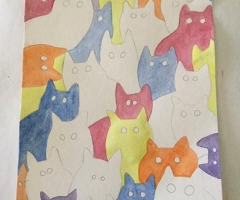 Rainbow Cat Watercolor