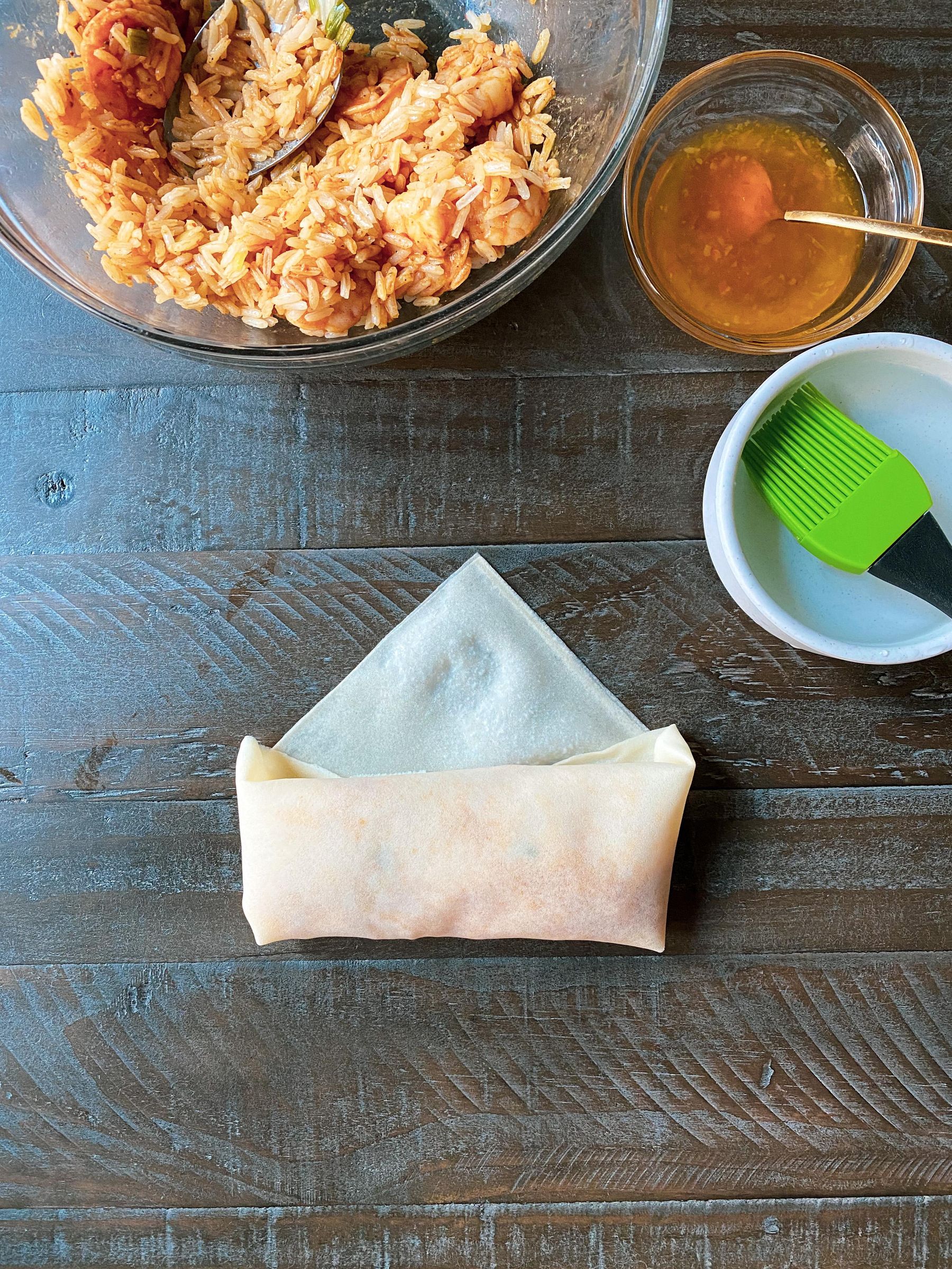 How to Roll Egg Rolls Jerk Shrimp Egg Rolls 4 Steps (with Pictures