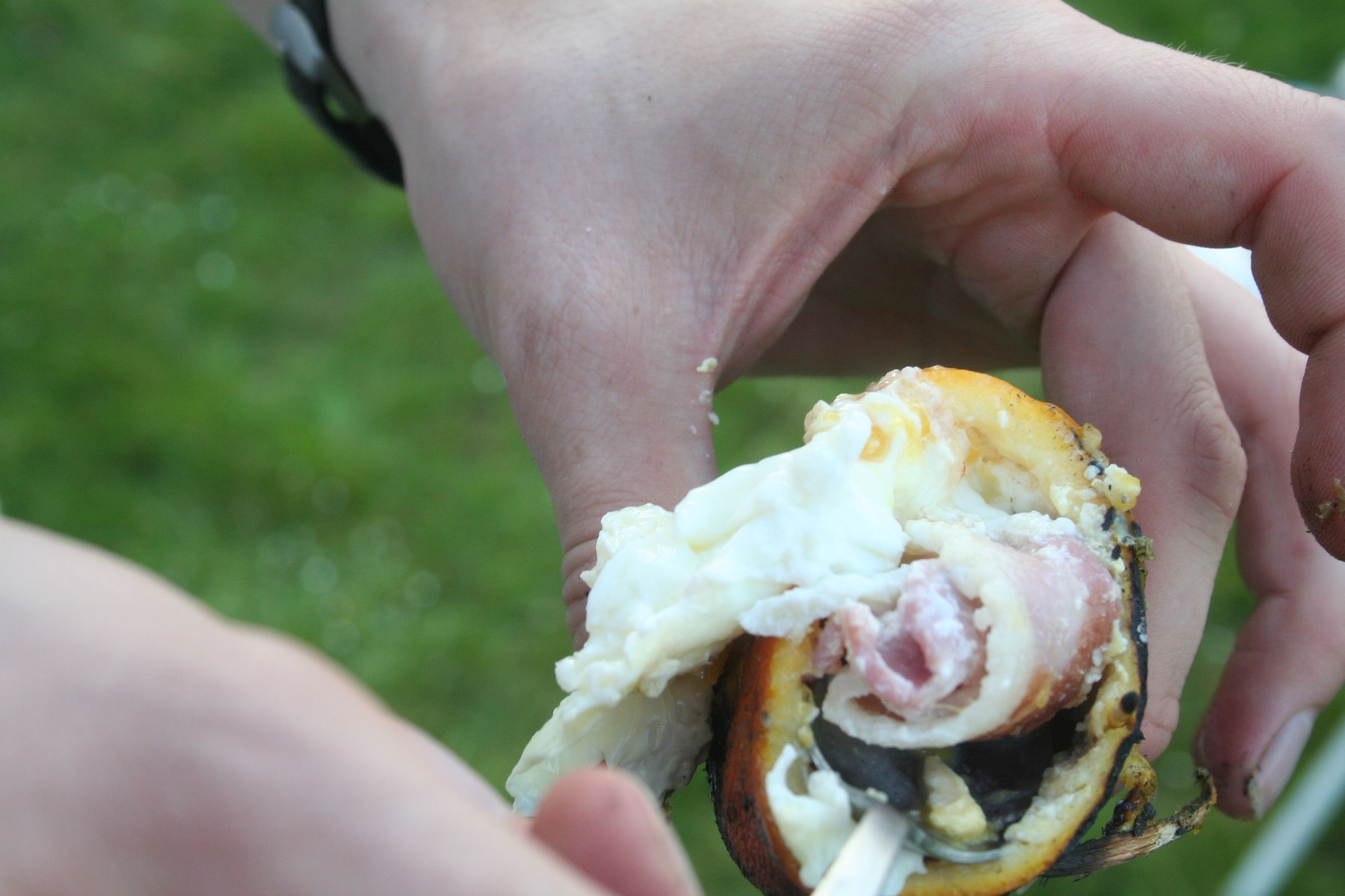 Cook Egg and Bacon in an Orange