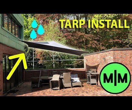 Low Incline Patio Tarp for Rain and Sun