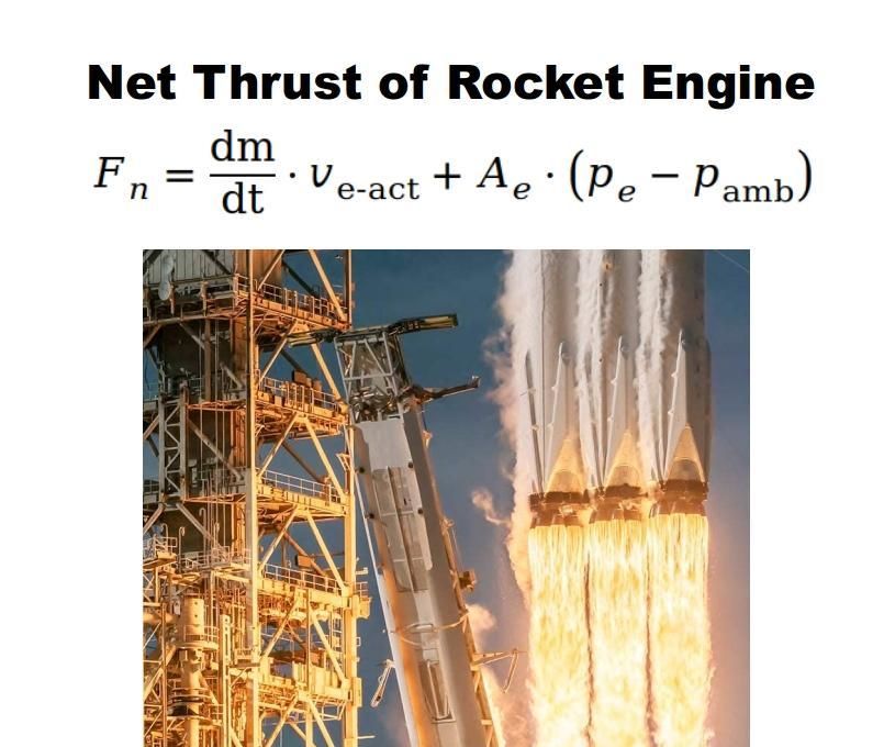 Python - Net Thrust of a Rocket Engine