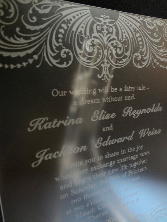 Engraved Flexible Clear Invitation