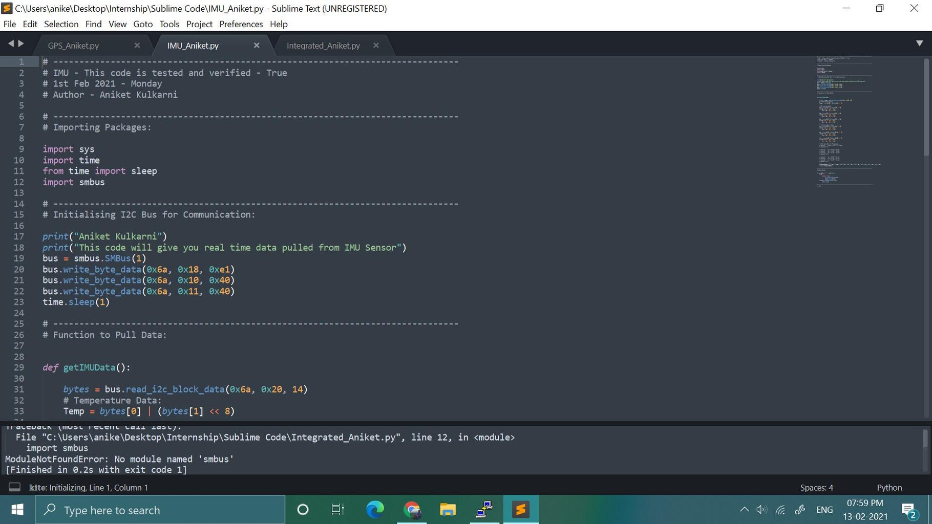 The INS! ASM330LHH IMU Interfacing With Raspberry Pi Zero : 4 Steps ...