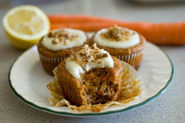 Carrot Cupcakes with Lemon Cream Cheese Frosting