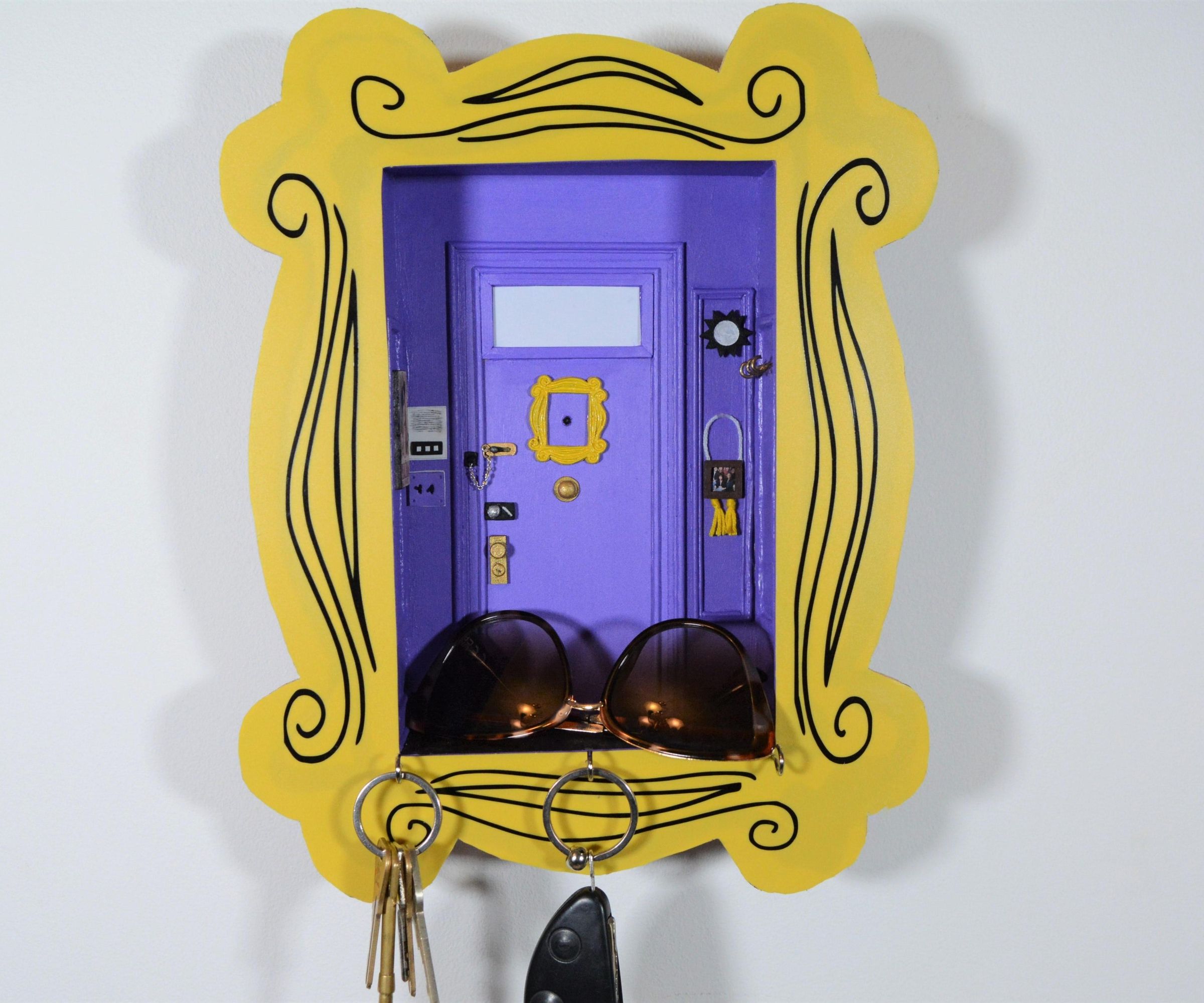 Friends Shadow Box With Hooks and a Shelf