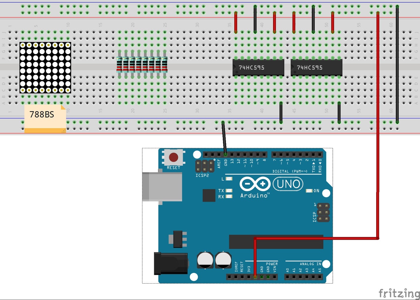 Dot Matrix LED Display Using Arduino Uno R3 : 6 Steps - Instructables