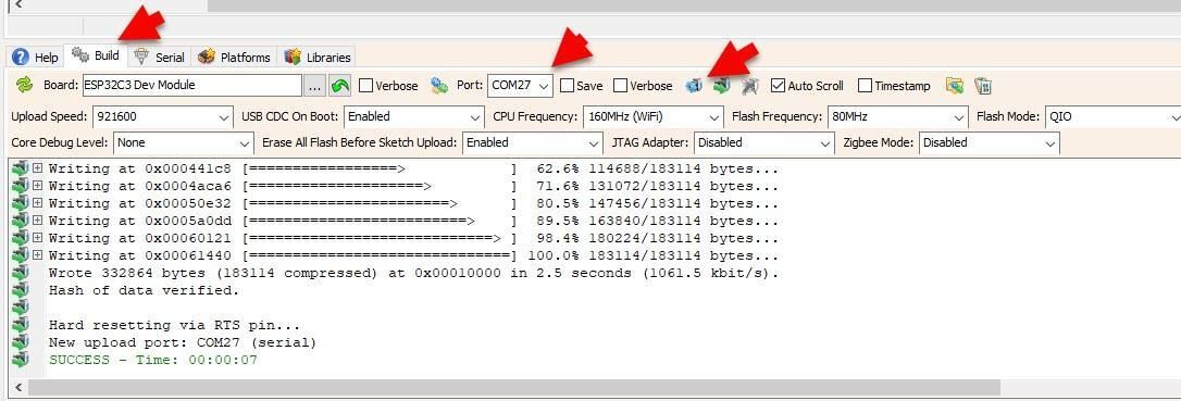 Generate, Compile, and Upload the Code