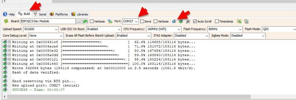 Generate, Compile, and Upload the Code