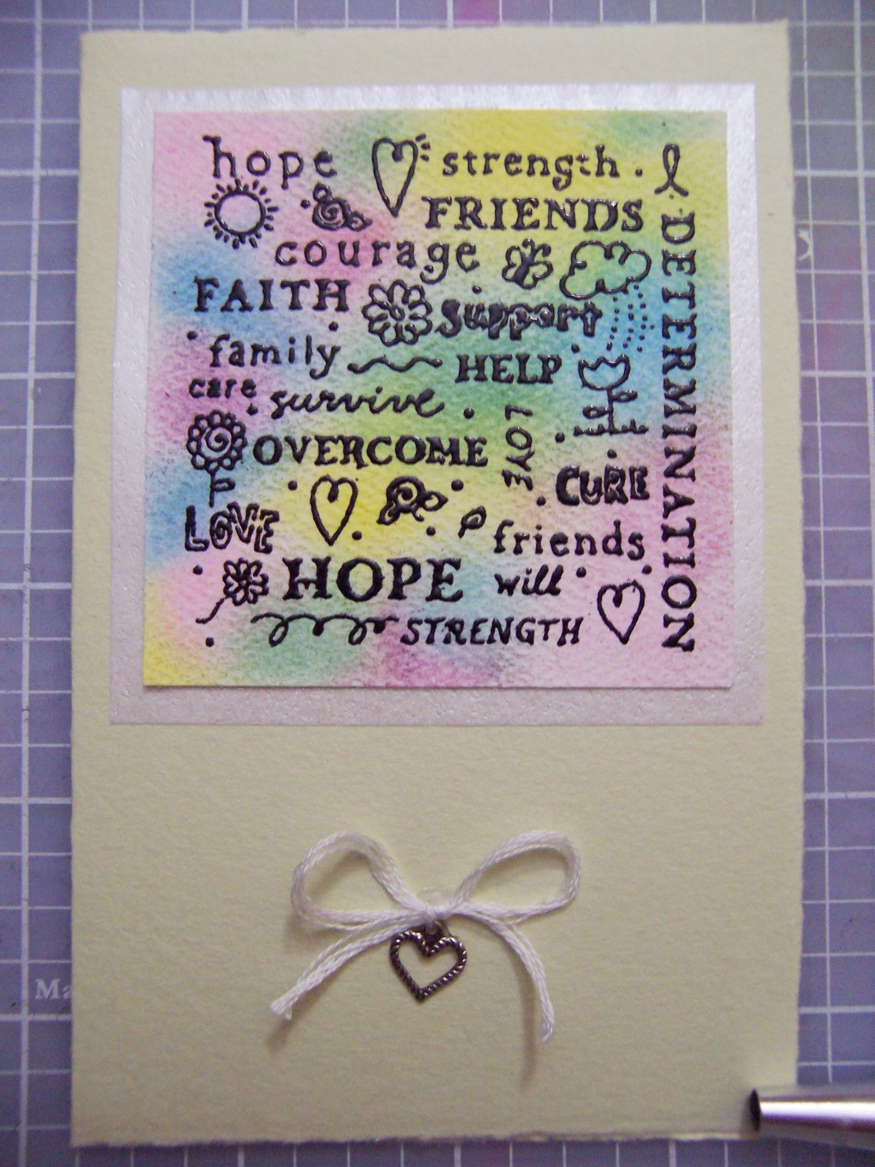 How to use heat embossing and chalk on your cards